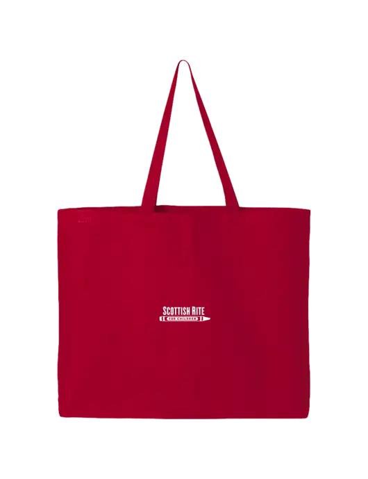 Sturdy Canvas Red Tote w/Scottish Rite for Children Logo