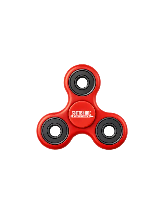Red Fidget Spinner w/Scottish Rite for Children Logo