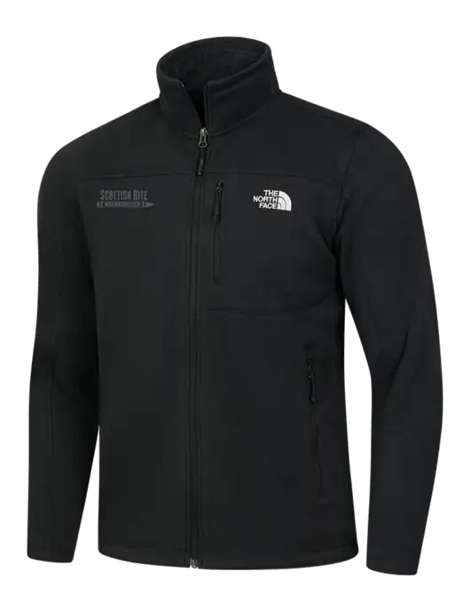 North Face Black Heather Sweater Fleece Jacket w/Scottish Rite for Children Logo