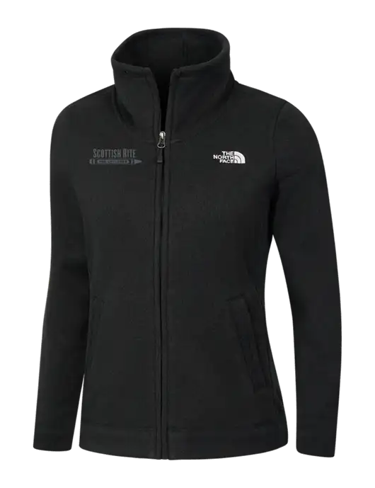 North Face Womens Black Heather Sweater Fleece Jacket w/Scottish Rite for Children Logo