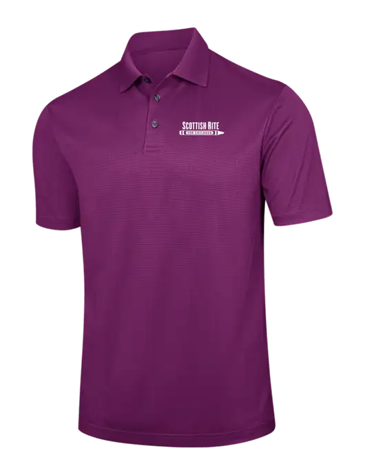 Violet Purple Performance Fine Jacquard Polo w/Scottish Rite for Children Logo