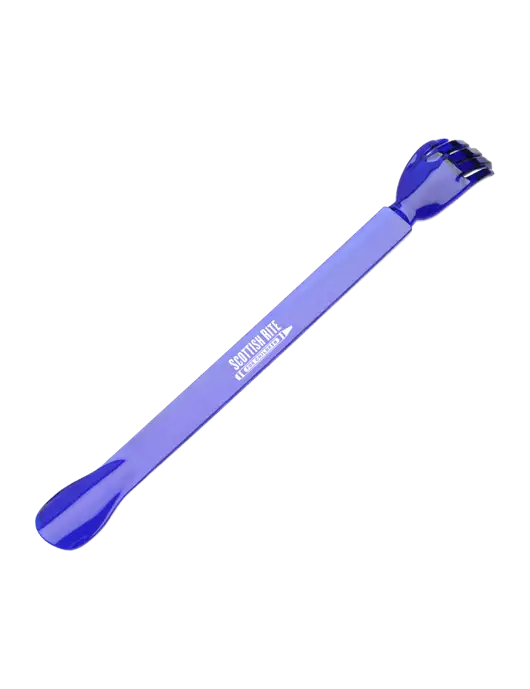 EasyReach Blue Back Scratcher with Shoehorn w/Scottish Rite for Children Logo