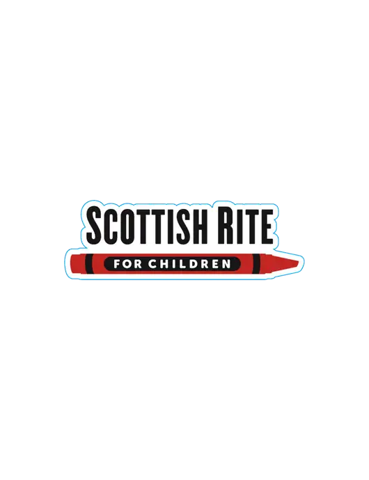 Medium Large Scottish Rite for Children Logo Decal (6.75"w)