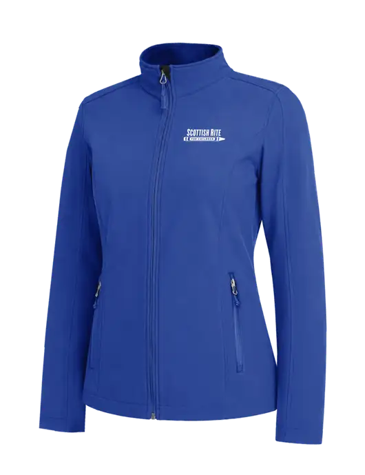 Dark Royal Womens Core Soft Shell Jacket w/Scottish Rite for Children Logo