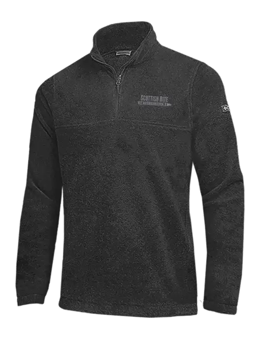 Columbia Charcoal Heather Steens Mountain Fleece 1/2 Zip Pullover w/Scottish Rite for Children Logo