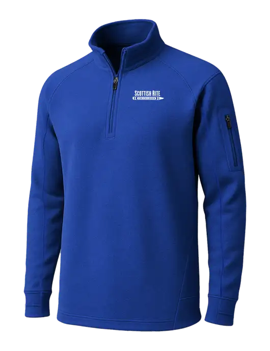 True Royal Tech Fleece 1/4 Zip Pullover w/Scottish Rite for Children Logo