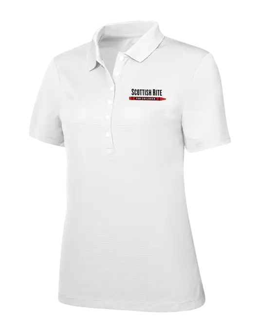 Callaway Womens Ottoman Bright White Polo w/Scottish Rite for Children Logo