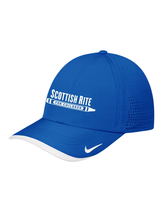 Nike Royal/White Dri-FIT Perforated Performance Cap w/Scottish Rite for Children Logo