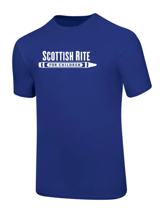 Ring Spun Royal 4.5 oz T-Shirt w/Scottish Rite for Children Logo
