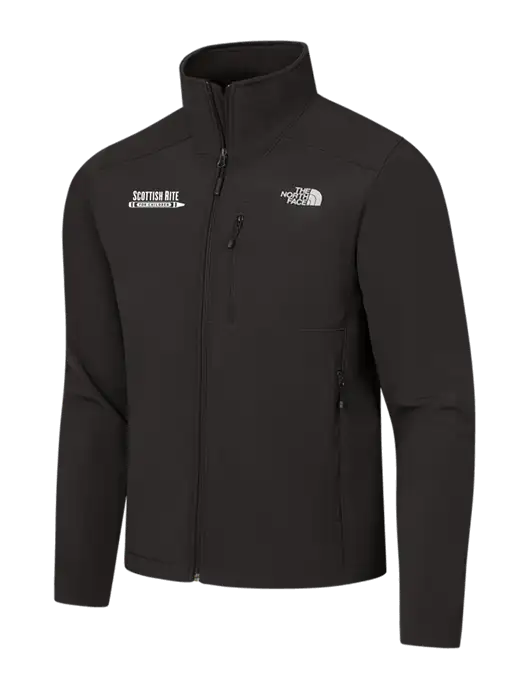 The North Face Black Apex Barrier Soft Shell Jacket w/Scottish Rite for Children Logo