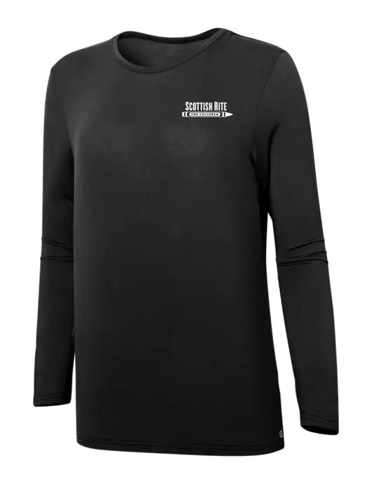 Wink Black Womens Long Sleeve Layer Tee w/Scottish Rite for Children Logo
