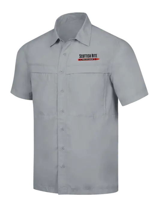 Light Grey Short Sleeve UV Daybreak Shirt w/Scottish Rite for Children Logo