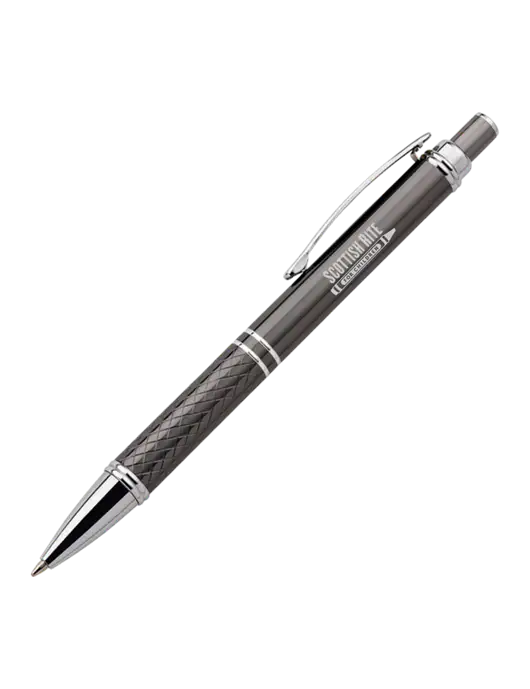 Dark Grey Stellar Scribe Pen - Black Ink w/Scottish Rite for Children Logo