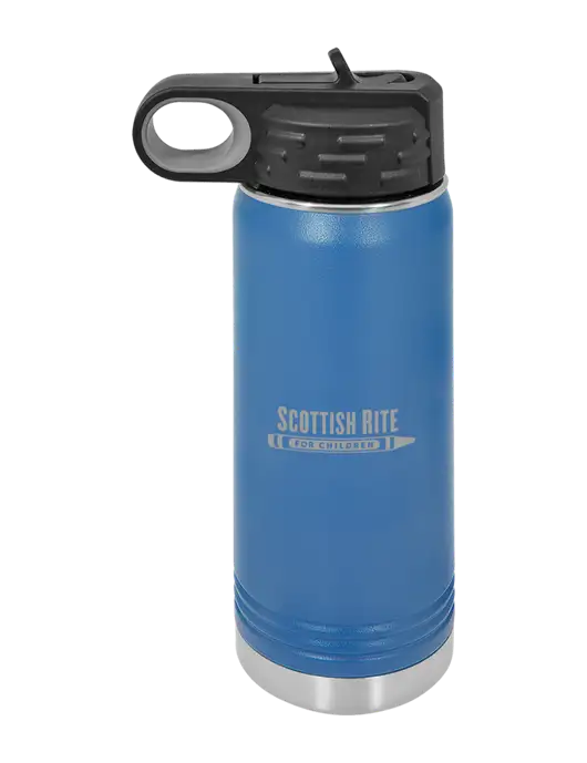 Polar Camel 20 oz Powder Coated Royal Vacuum Insulated Water Bottle w/Scottish Rite for Children Logo