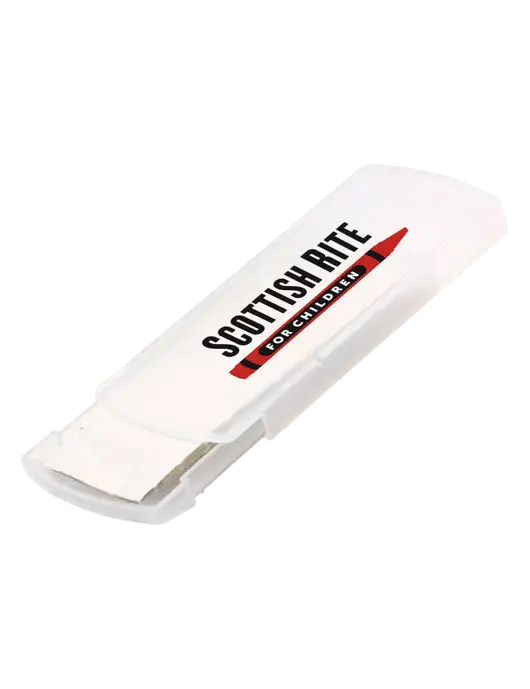 Slide Right Clear Bandage Dispenser w/Scottish Rite for Children Logo