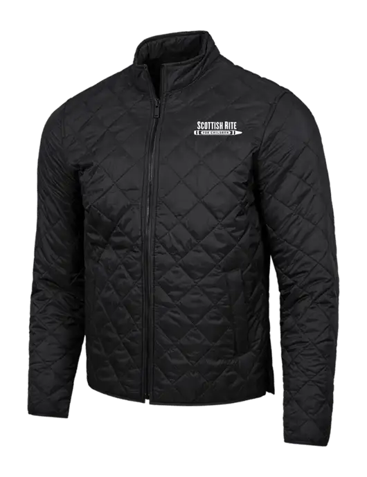 Mercer+Mettle Black Quilted Full-Zip Jacket w/Scottish Rite for Children Logo