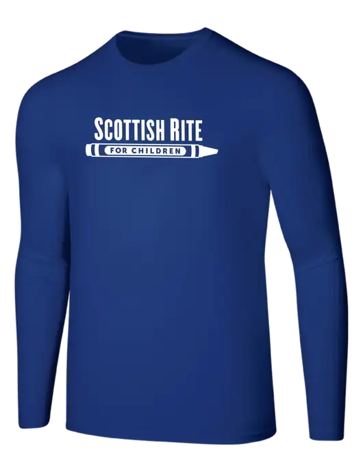 Seriously Soft Dark Royal Long Sleeve T-Shirt w/Scottish Rite for Children Logo