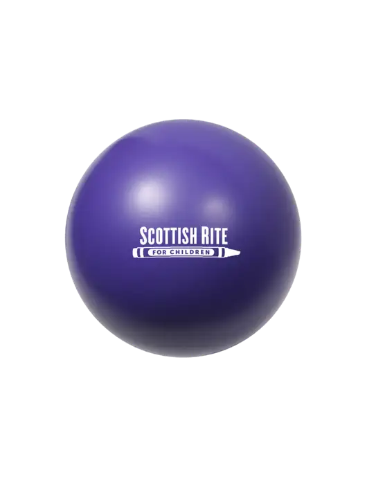 Purple Stress Reliever Ball w/Scottish Rite for Children Logo