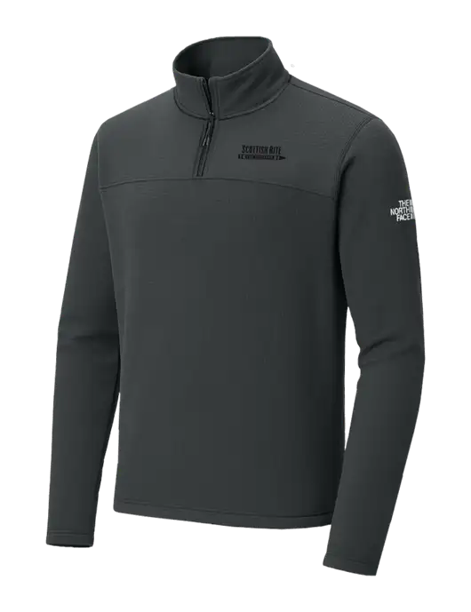 The North Face Aim 1/4-Zip Charcoal Grey Fleece w/Scottish Rite for Children Logo