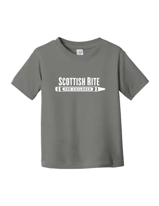 Rabbit Skins Charcoal Toddler Fine Jersey Tee w/Scottish Rite for Children Logo