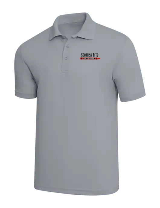 Light Grey PosiCharge RacerMesh Polo w/Scottish Rite for Children Logo