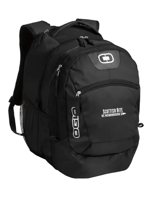 OGIO Black Rogue Pack
 w/Scottish Rite for Children Logo
