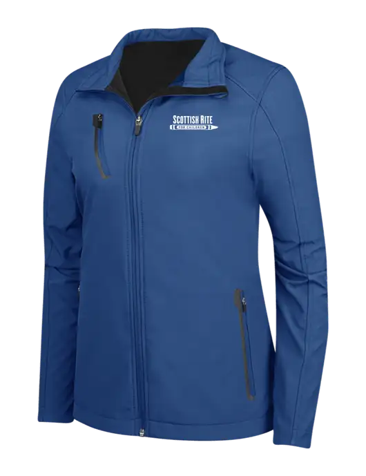 Dark Royal Womens Welded Softshell Jacket w/Scottish Rite for Children Logo