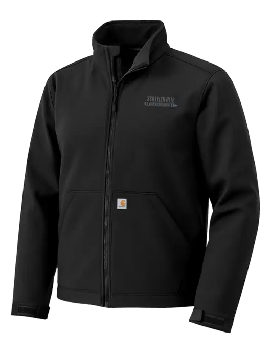 Carhartt Rain Defender Black Soft Shell Jacket w/Scottish Rite for Children Logo