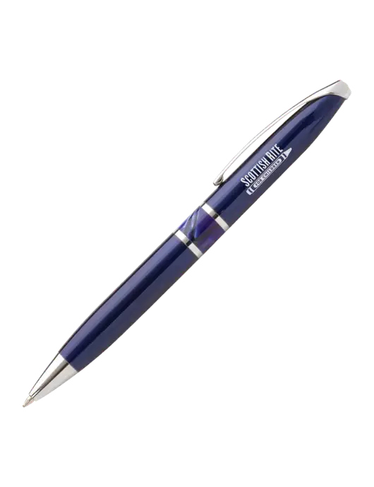 Illusion Navy Pen - Black Ink w/Scottish Rite for Children Logo