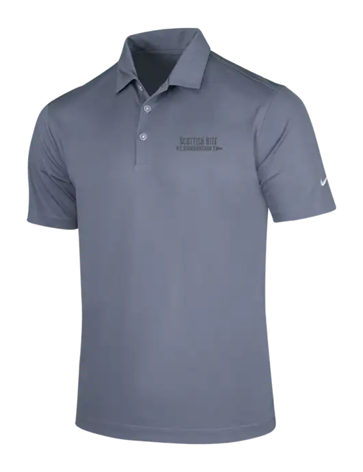 NIKE Medium Grey Dri-Fit Vertical Mesh Polo w/Scottish Rite for Children Logo
