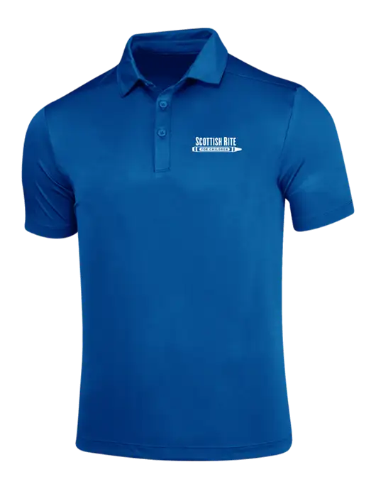 True Royal Posi-UV Pro Polo w/Scottish Rite for Children Logo