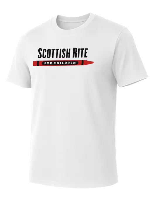 Allmade Bright White Organic Cotton Tee w/Scottish Rite for Children Logo