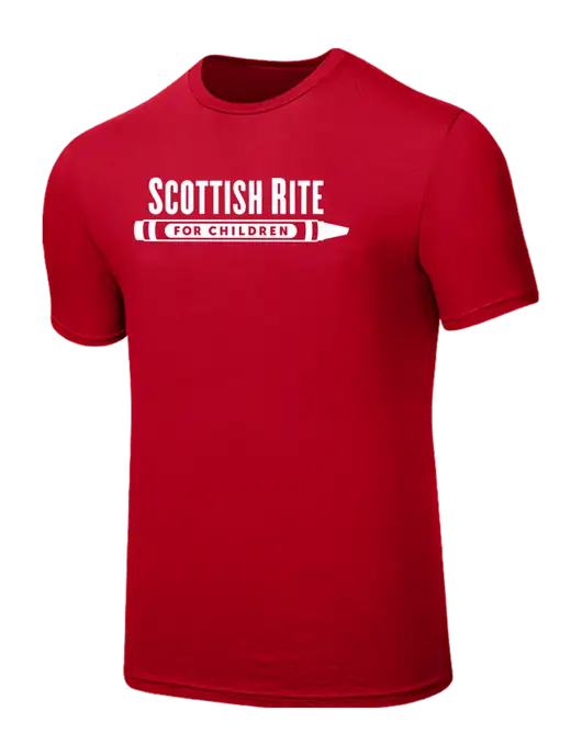 Seriously Soft Red T-Shirt w/Scottish Rite for Children Logo