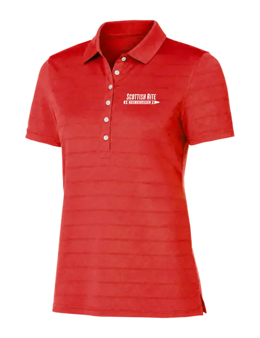 Callaway Womens Red Ventilated Polo w/Scottish Rite for Children Logo