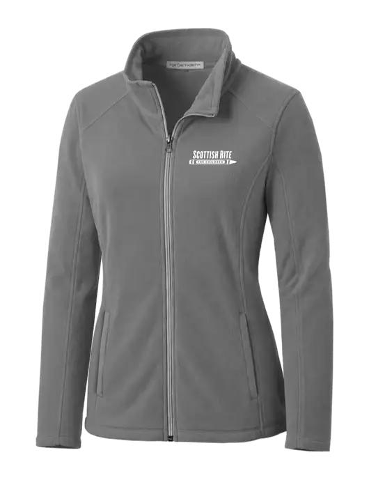 Medium Grey Womens Microfleece Jacket w/Scottish Rite for Children Logo