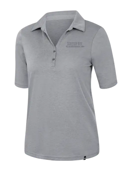 TravisMathew Womens Medium Grey Heather Sunsetters Polo w/Scottish Rite for Children Logo